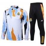 Tuta da Track Felpa Real Madrid Giallo 24-25 Bianco y