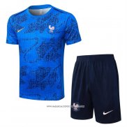 Tuta da Track Francia 25/26 Manica Corta Blu - Pantaloncini
