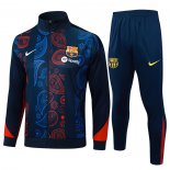 Tuta da Track Giacca Barcellona 2024 Bambino Rosso e Blu -2025