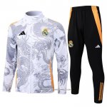 Tuta da Track Giacca Real Madrid Dragon 24/25 Bambino Bianco