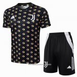 Tuta da Track Juventus 24/25 Manica Corta Nero - Pantaloncini