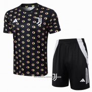 Tuta da Track Juventus Manica Corta Nero - Pantaloncini 24-25