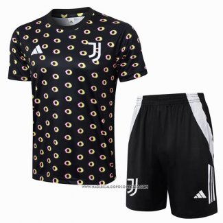 Tuta da Track Juventus Manica Corta Nero - Pantaloncini 24-25