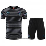 Tuta da Track Manchester City 22-23 Manica Corta Nero - Pantaloncini