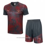 Tuta da Track Manchester City 23/24 Manica Corta Rosso - Pantaloncini