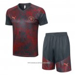 Tuta da Track Manchester City 23-24 Manica Corta Rosso - Pantaloncini