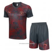 Tuta da Track Manchester City 23-24 Manica Corta Rosso - Pantaloncini