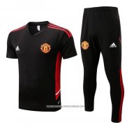 Tuta da Track Manchester United 22-23 Manica Corta Nero