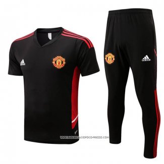 Tuta da Track Manchester United 22-23 Manica Corta Nero