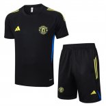 Tuta da Track Manchester United 25/26 Manica Corta Nero - Pantaloncini