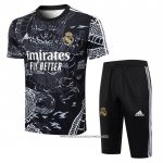 Tuta da Track Real Madrid Dragon 24/25 Manica Corta Nero - Pantaloncini