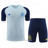 Tuta da Track Spagna 2023-24 Manica Corta Blu - Pantaloncini