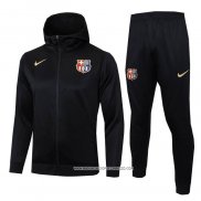 Tuta con Cappuccio Barcellona Bambino Nero 24-25