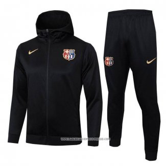 Tuta con Cappuccio Barcellona Bambino Nero 24-25