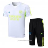 Tuta da Track Arsenal 2023-24 Manica Corta Bianco - Pantaloncini
