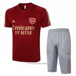 Tuta da Track Arsenal 23/24 Manica Corta Rosso - Pantaloncini