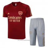 Tuta da Track Arsenal 23-24 Manica Corta Rosso - Pantaloncini