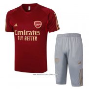 Tuta da Track Arsenal 23-24 Manica Corta Rosso - Pantaloncini