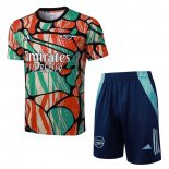 Tuta da Track Arsenal Manica Corta Rosso - Pantaloncini 24-25 Verde