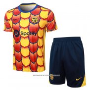 Tuta da Track Barcellona 2024 Manica Corta Giallo - Pantaloncini -25