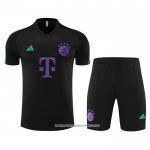 Tuta da Track Bayern Monaco 23/24 Manica Corta Nero - Pantaloncini