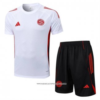 Tuta da Track Bayern Monaco 25/26 Manica Corta Bianco - Pantaloncini
