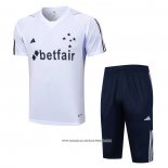 Tuta da Track Cruzeiro 23-24 Manica Corta Bianco - Pantaloncini