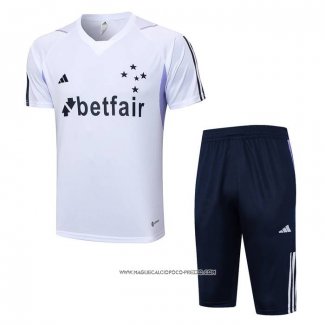 Tuta da Track Cruzeiro 23-24 Manica Corta Bianco - Pantaloncini