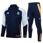 Tuta da Track Giacca Real Madrid 24/25 Bambino Blu Scuro