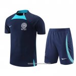 Tuta da Track Inter 2022-2023 Manica Corta Blu - Pantaloncini