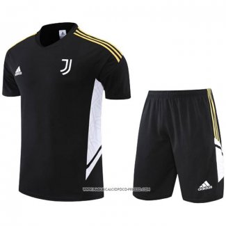 Tuta da Track Juventus 22-23 Manica Corta Nero - Pantaloncini