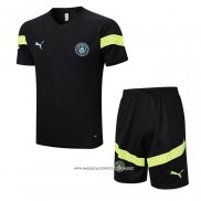 Tuta da Track Manchester City 2022-23 Manica Corta Nero - Pantaloncini