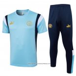 Tuta da Track Manchester City 2023-24 Manica Corta Blu