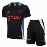 Tuta da Track Manchester United 2024 Manica Corta Nero - Pantaloncini -25