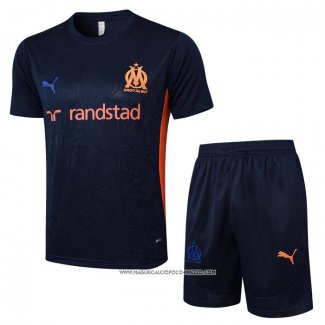 Tuta da Track Olympique Marsiglia 2024 Manica Corta Blu - Pantaloncini -25