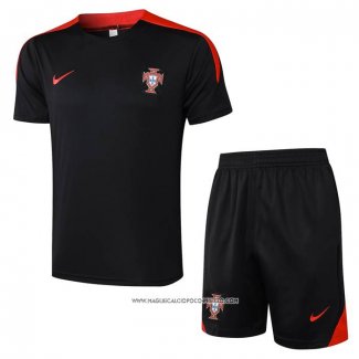 Tuta da Track Portogallo 2024 Manica Corta Nero - Pantaloncini -25