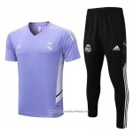 Tuta da Track Real Madrid 22/23 Manica Corta Purpura