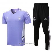 Tuta da Track Real Madrid 2022-23 Manica Corta Purpura
