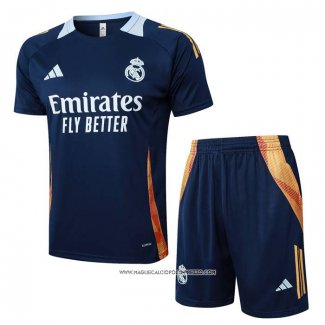 Tuta da Track Real Madrid 2024 Manica Corta Blu - Pantaloncini -25