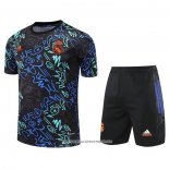Tuta da Track Real Madrid 22-23 Manica Corta Grigio - Pantaloncini