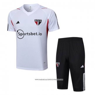 Tuta da Track Sao Paulo 23-24 Manica Corta Bianco - Pantaloncini