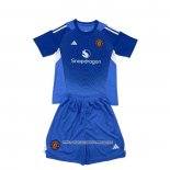 Maglia Manchester United Portiere Bambino Blu 25-26