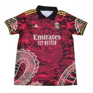 Maglia Real Madrid Dragon 24/25 Rosso Thailandia