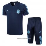 Tuta da Track Argentina 2023-24 Manica Corta Blu - Pantaloncini