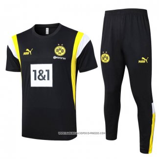 Tuta da Track Borussia Dortmund 2023-24 Manica Corta Nero
