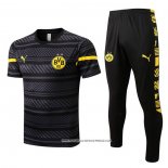 Tuta da Track Borussia Dortmund 22-23 Manica Corta Grigio