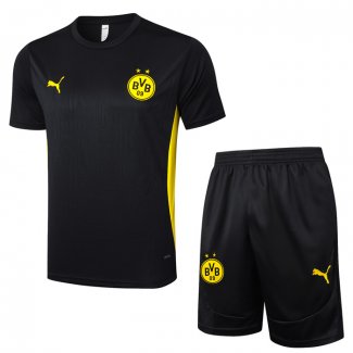Tuta da Track Borussia Dortmund Manica Corta Nero - Pantaloncini 24-25
