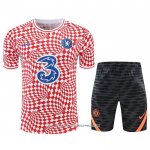 Tuta da Track Chelsea 22/23 Manica Corta Rosso e Bianco - Pantaloncini