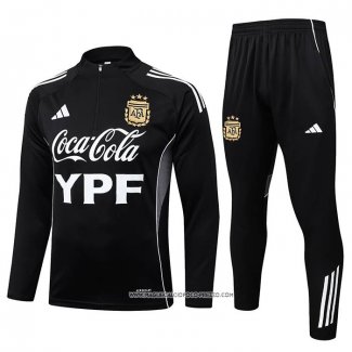 Tuta da Track Felpa Argentina 25/26 Bambino Nero