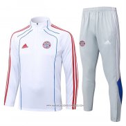 Tuta da Track Felpa Bayern Monaco 25/26 Bianco Rosso